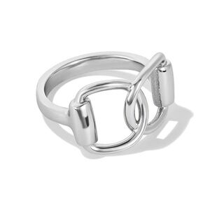 NEW James Michelle HORSE BIT RING. Sterling silver. Sz 6.
